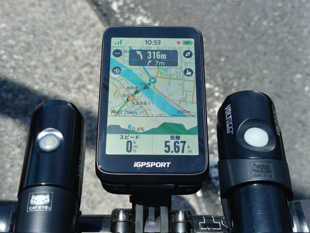 【美品】iGPSPORT BiNavi GPS ナビゲーションサイクルコンピューター iGPSPORT BiNavi